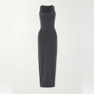 Skims New Vintage Scoop Neck Long Dress - Ash